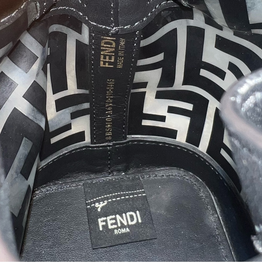 👑✅PRICE FIRM✅AUTHENTIC Fendi Black & Gold Mon Tresor Mini Bucket - Picture 9 of 16